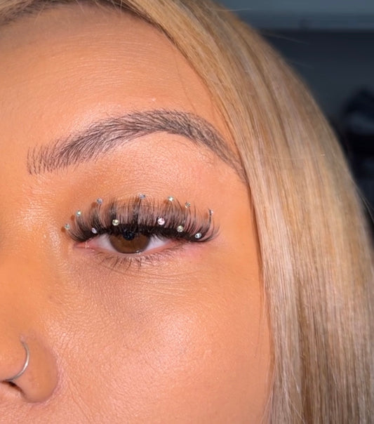 Barbie custom diamond handmade false eyelash strips