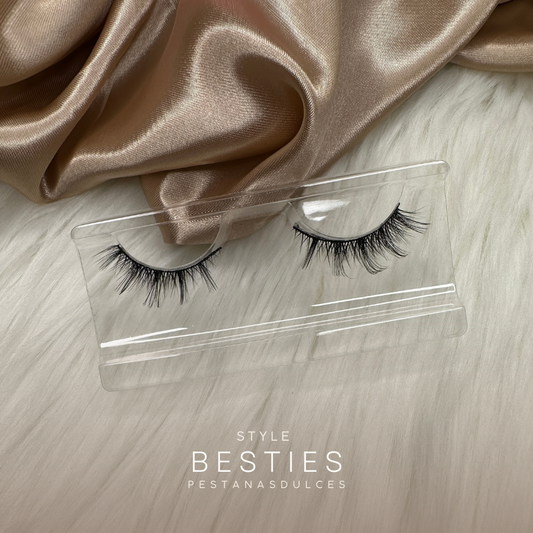 BESTIE soft dramatic natural false eyelash strips – reusable strip lashes