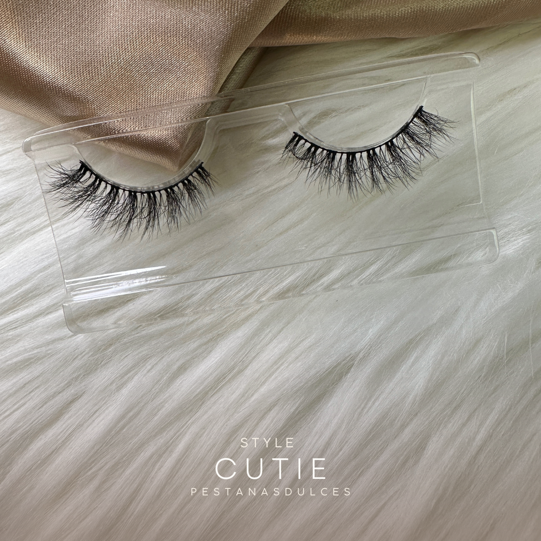 CUTIE False Eyelash Strips – Short Fluffy Soft Strip Lashes, Reusable