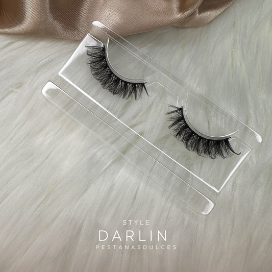 DARLIN short curly soft false eyelash strips – reusable strip lashes