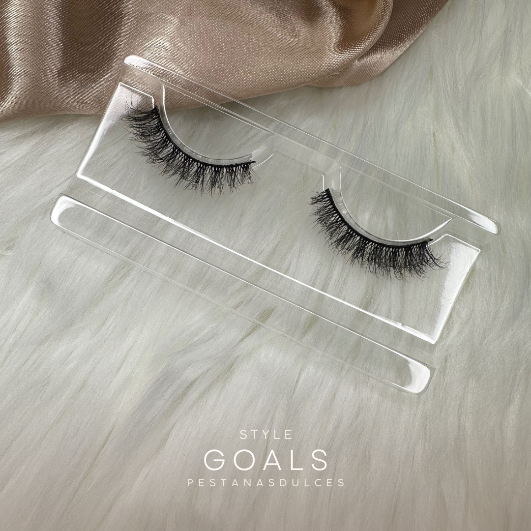 GOALS short fluffy soft false eyelash strips – reusable strip lashes