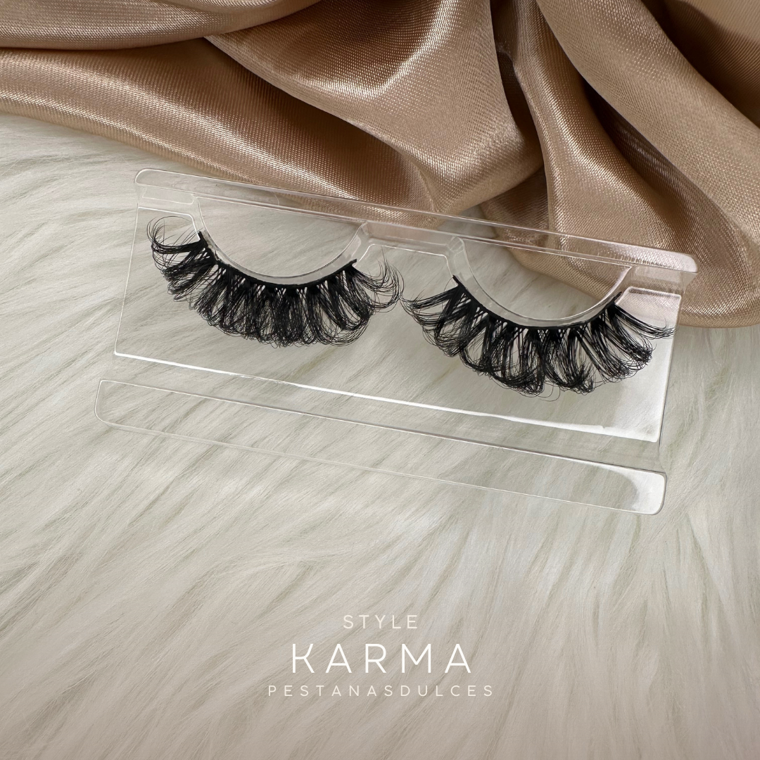 KARMA long dramatic natural false eyelash strips – reusable strip lashes