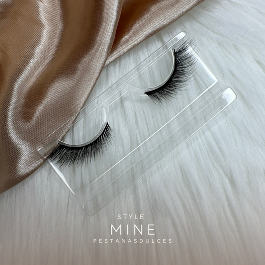 MINE long soft dramatic false eyelash strips – reusable strip lashes
