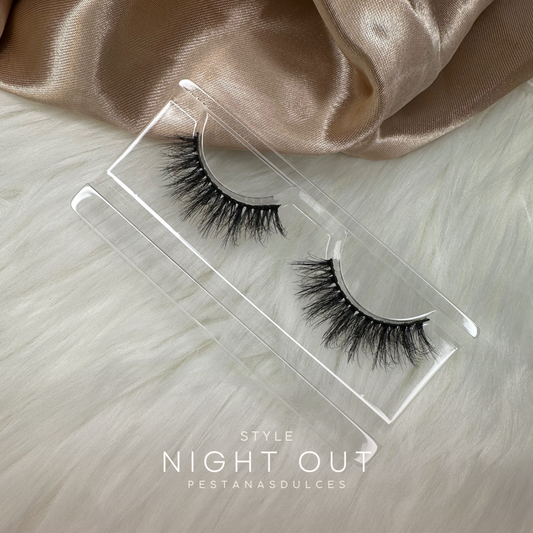NIGHT OUT medium-length dramatic natural false eyelash strips – reusable strip lashes