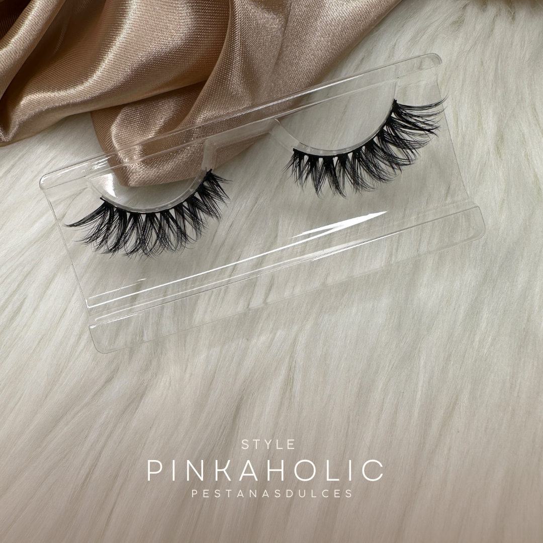 PINKAHOLIC False Eyelash Strips – Long Soft Dramatic Strip Lashes, Reusable