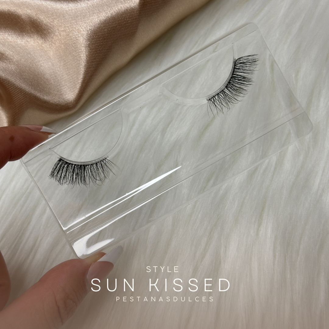 SUN KISSED long soft dramatic false eyelash strips – reusable strip lashes