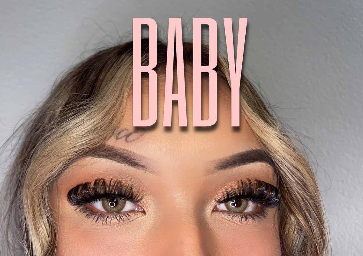 Baby False Eyelash Strips – Curly Strip Lashes, Lash Extension Look